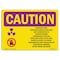 Signmission OSHA CAUTION RADIATION, Radiation Area Radiation Levels W/ Symbol, 18in X 12in, OS-CR-A-1218-L-10157 OS-CR-A-1218-L-10157 - alternate 1